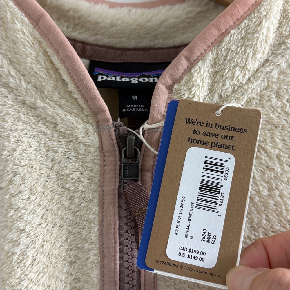 Patagonia Women’s 1/2 Zip Cream Pullover *NWT - Picture 3 of 5